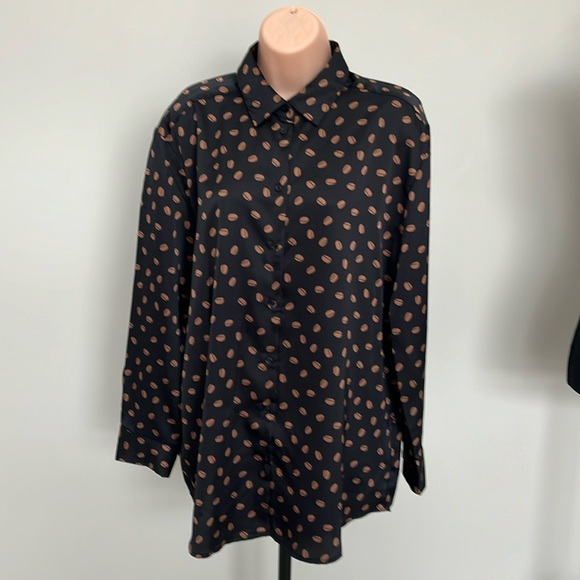 Ricki’s Satin Blouse Size LG - Picture 1 of 9